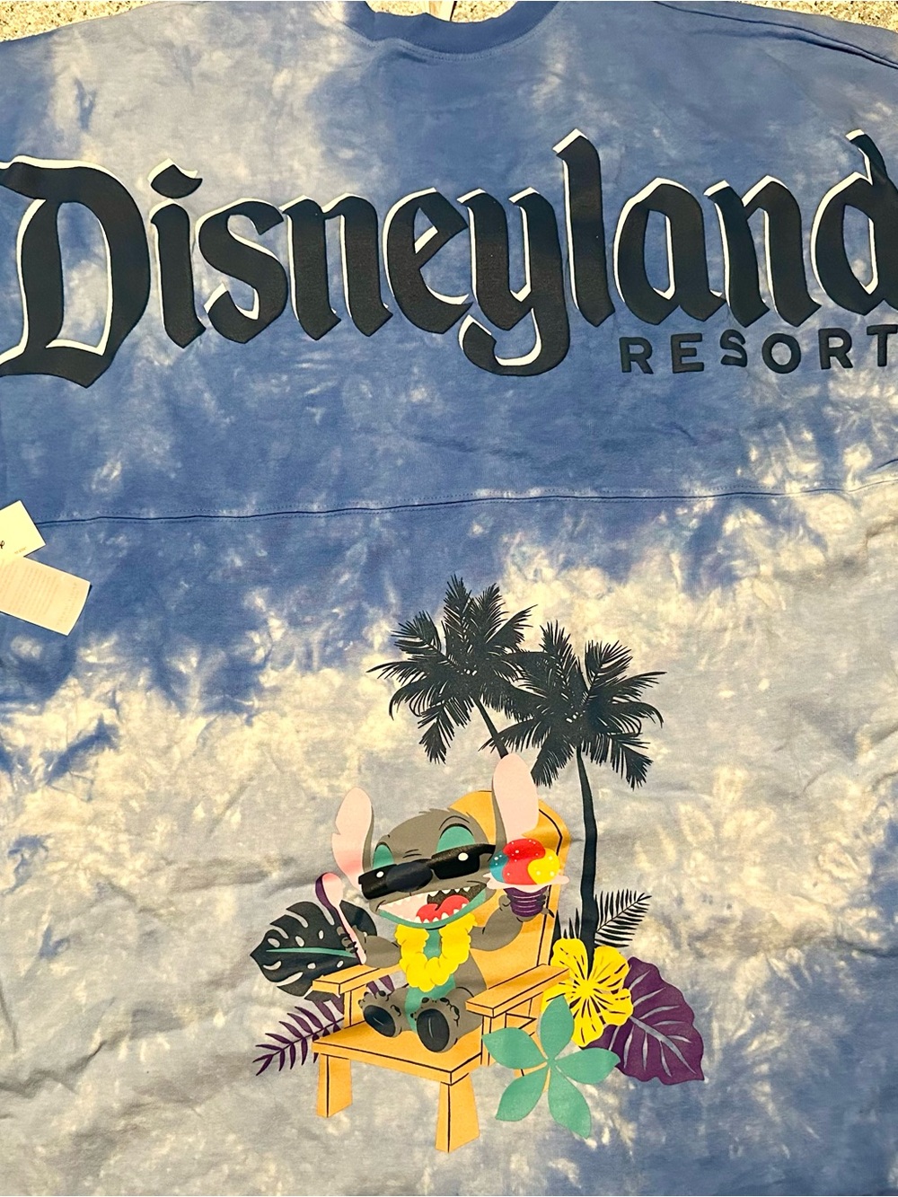 Disney Parks Disneyland Resort Lilo & Stitch Tie Dye Spirit Jersey Palm Trees XL